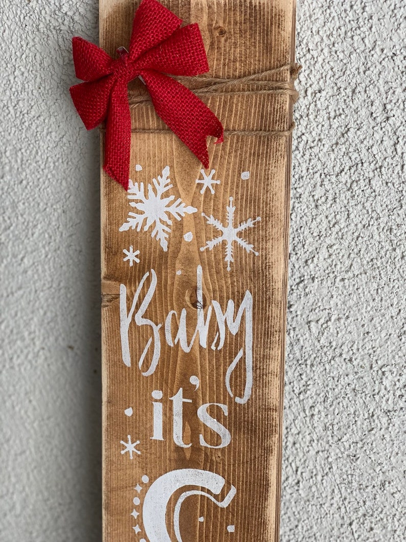 Christmas Sign Christmas Decor Wood Porch Decor Rustic Holiday Sign Baby It/'s Cold Outside Christmas Porch Sign Holiday Wood Sign