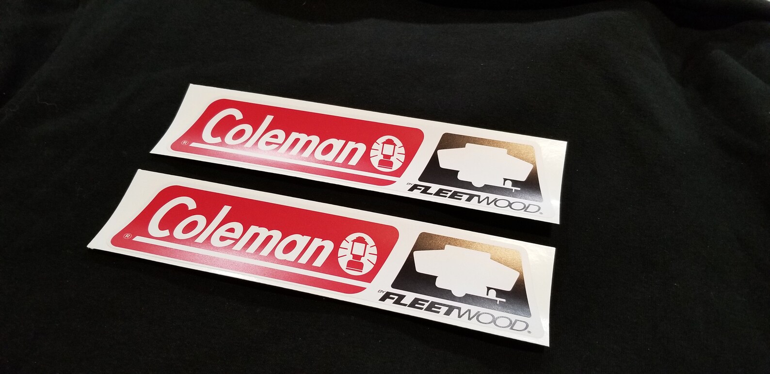 Coleman by Fleetwood Sticker label for RV Trailer 9x2 inch & Etsy