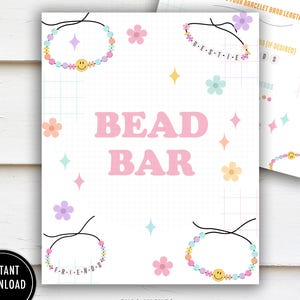 Bracelet Bar Sign: DIY Jewelry Making Party Decor (Digital Download)