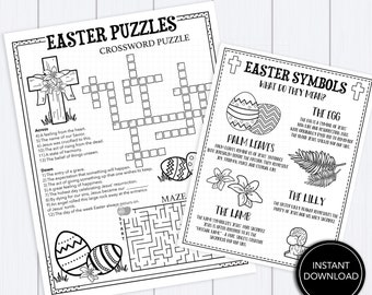 Kids Religious Easter Activities - &quot;EASTER ACTIVITIES&quot; sunday school Easter coloring, Easter ccd, kids table, Easter crafts, printable