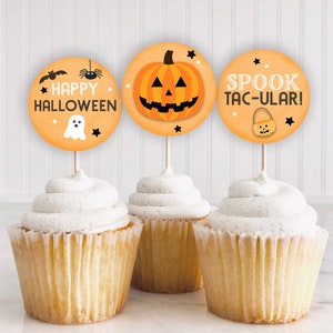 Decorazioni Cupcake Di Halloween,48 Pezzi Toppers Per Torta