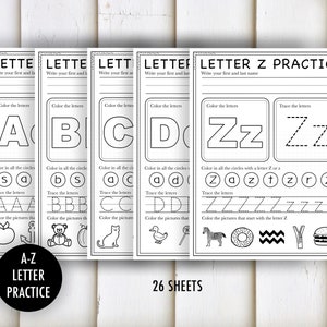 Phonics Practice Worksheets - "LETTER WORKSHEETS" alphabet, letter recognition, phonics, prek, kindergarten prep, camp, summer, writing