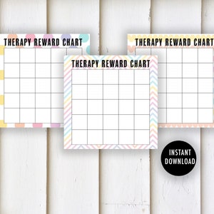 Therapy Tracker Chart Printable: "REWARDS CHART" speech therapy, occupational therapy, rewards, behavior, tracking, cards