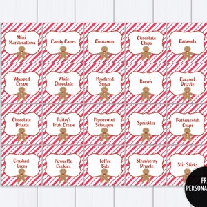 Hot Cocoa Bar Topping Labels Printable Download: "hot COCOA Bar" Hot ...