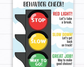 Stop Light Behavior Chart Printable Download: &quot;BEHAVIOR CLIP CHART&quot; traffic light chart, toddler behavior chart, kids behavior chart