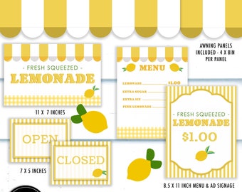 Lemonade Stand Pretend Play Printable Bundle: "LEMONADE PLAY" lemon, pretend store, prek, role play, classroom, lemonade play set, download