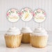 Fairy Cupcake Toppers Printable: "floral CUPCAKE Topper" Garden Party ...