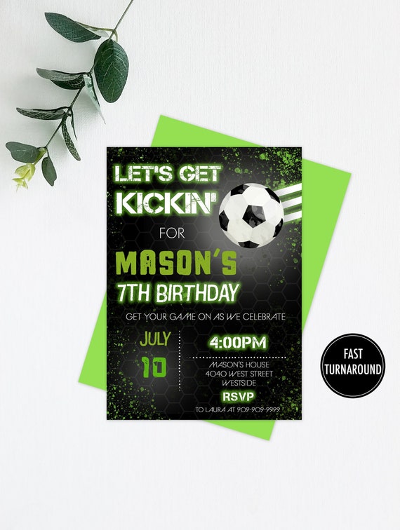 Soccer Birthday Invitation Printable: soccer - Etsy