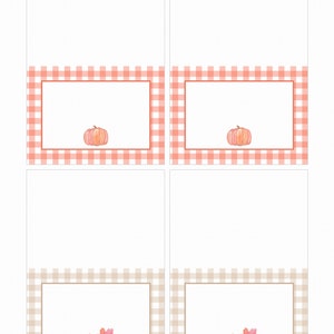 Thanksgiving Place Cards Printable: "buffalo PLAID Card" Thanksgiving ...