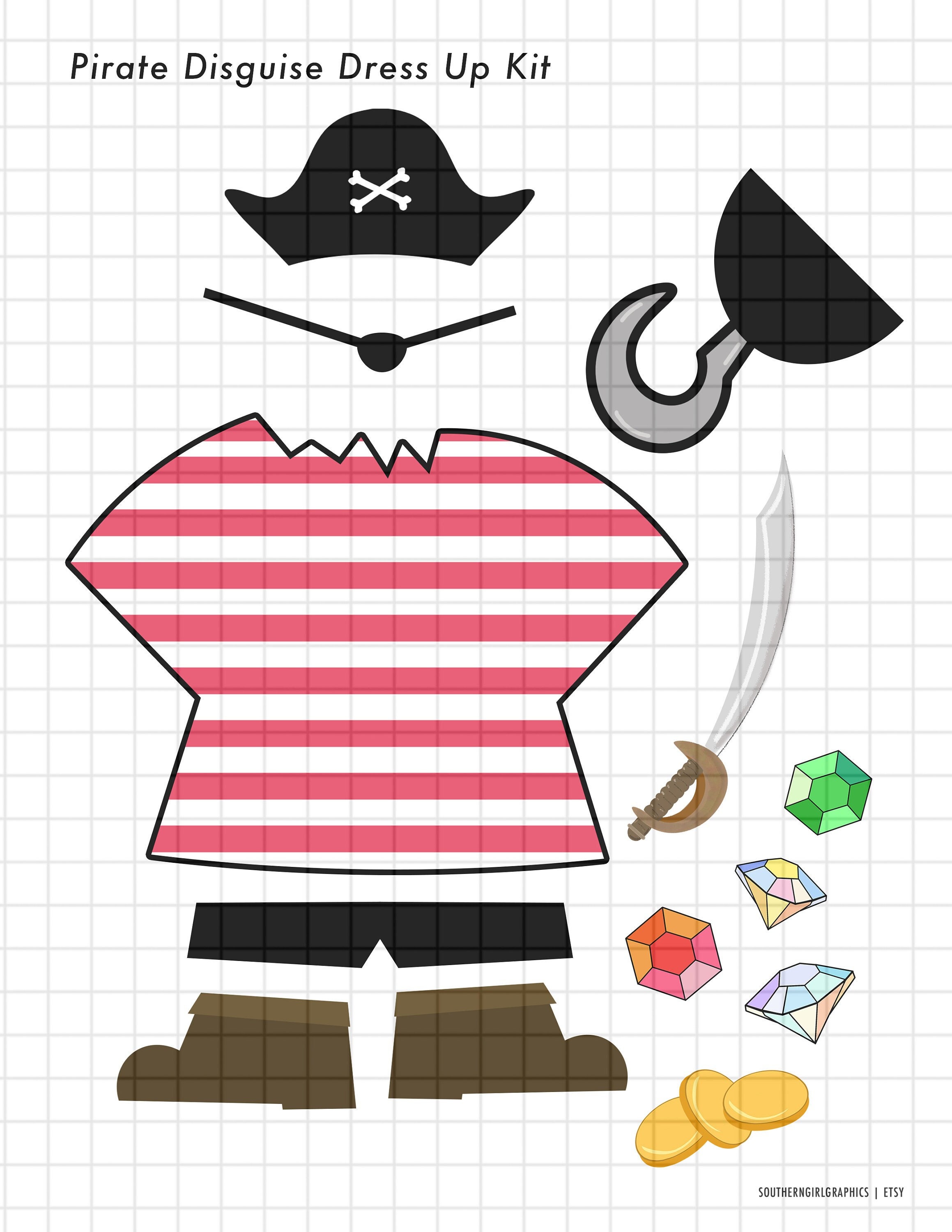 turkey disguise clip art - pirate turkey, pirate disguise, pirate