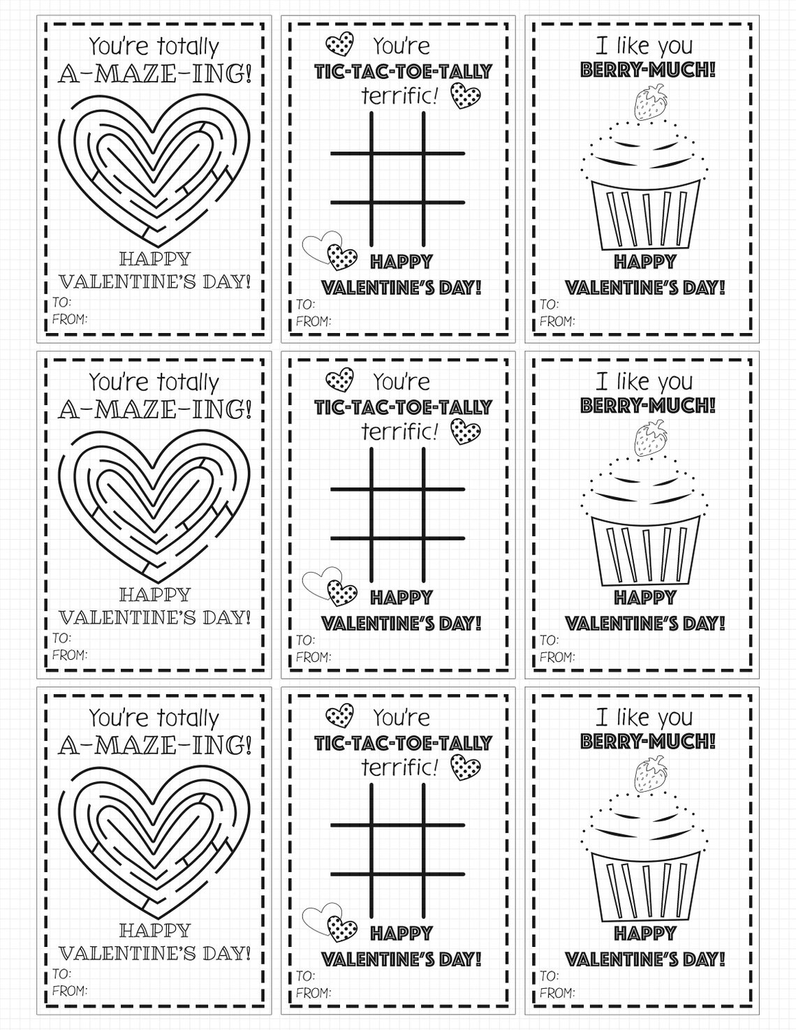 Activity Valentine Printable Download: printable | Etsy