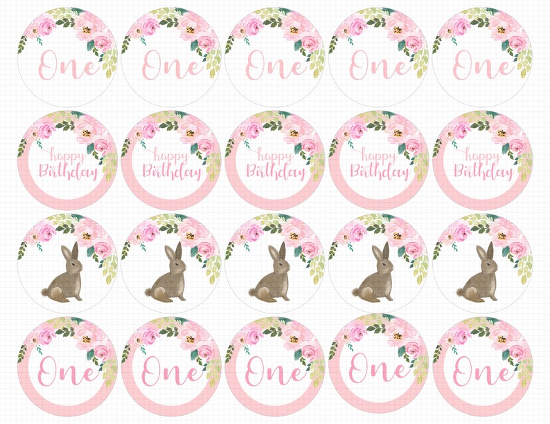 Some Bunny Cupcake Toppers Printable bunny CUPCAKE Etsy
