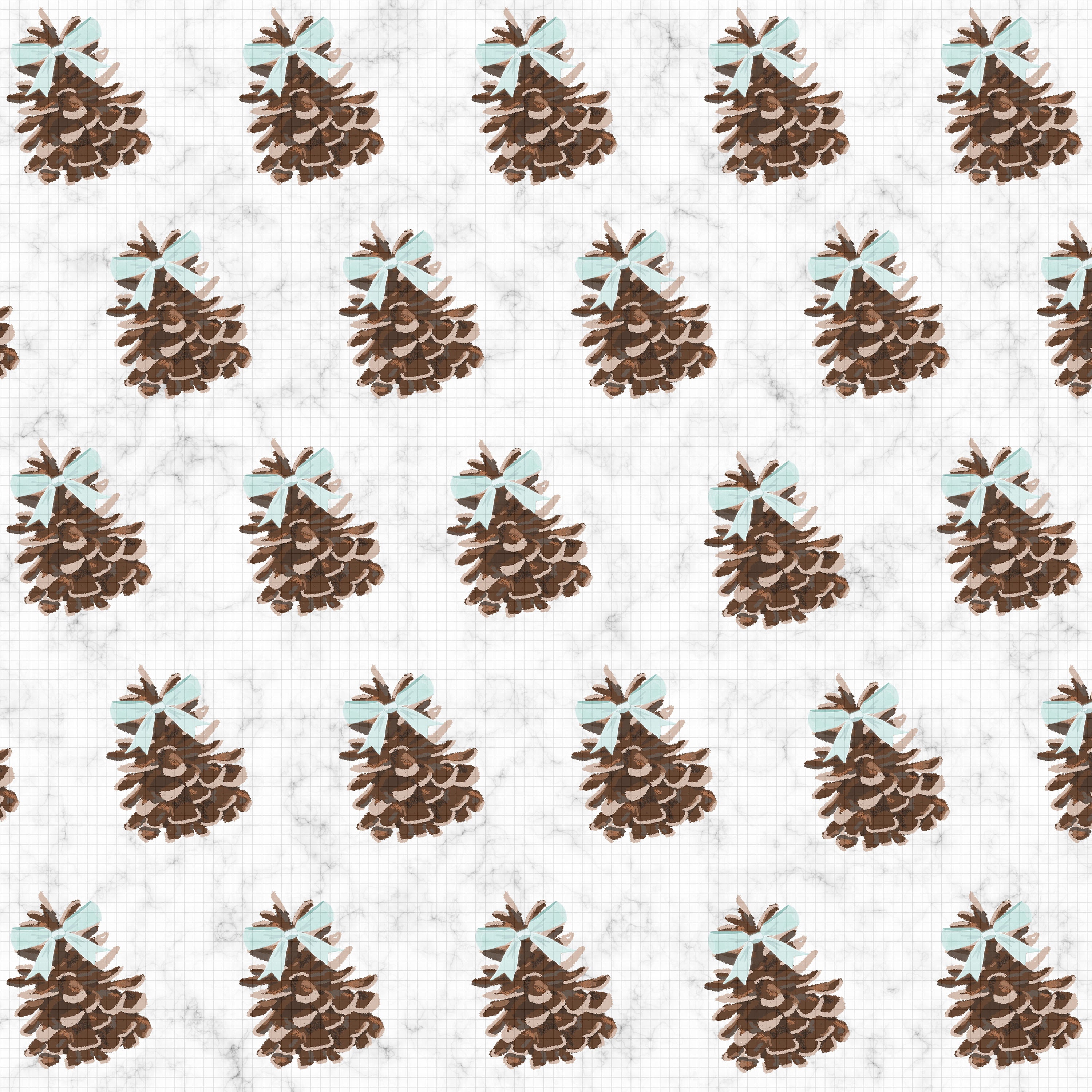Snowy Pattern Paper Pinecone Digital Paper -