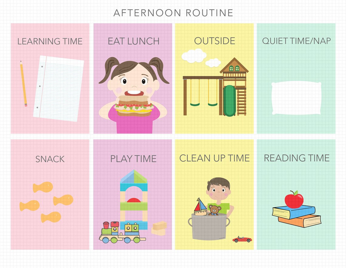 Kids Daily Schedule Printable: daily SCHEDULE | Etsy