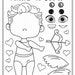 Valentine Cut and Paste Printable - "valentine Crafts" Cupid, Coloring ...
