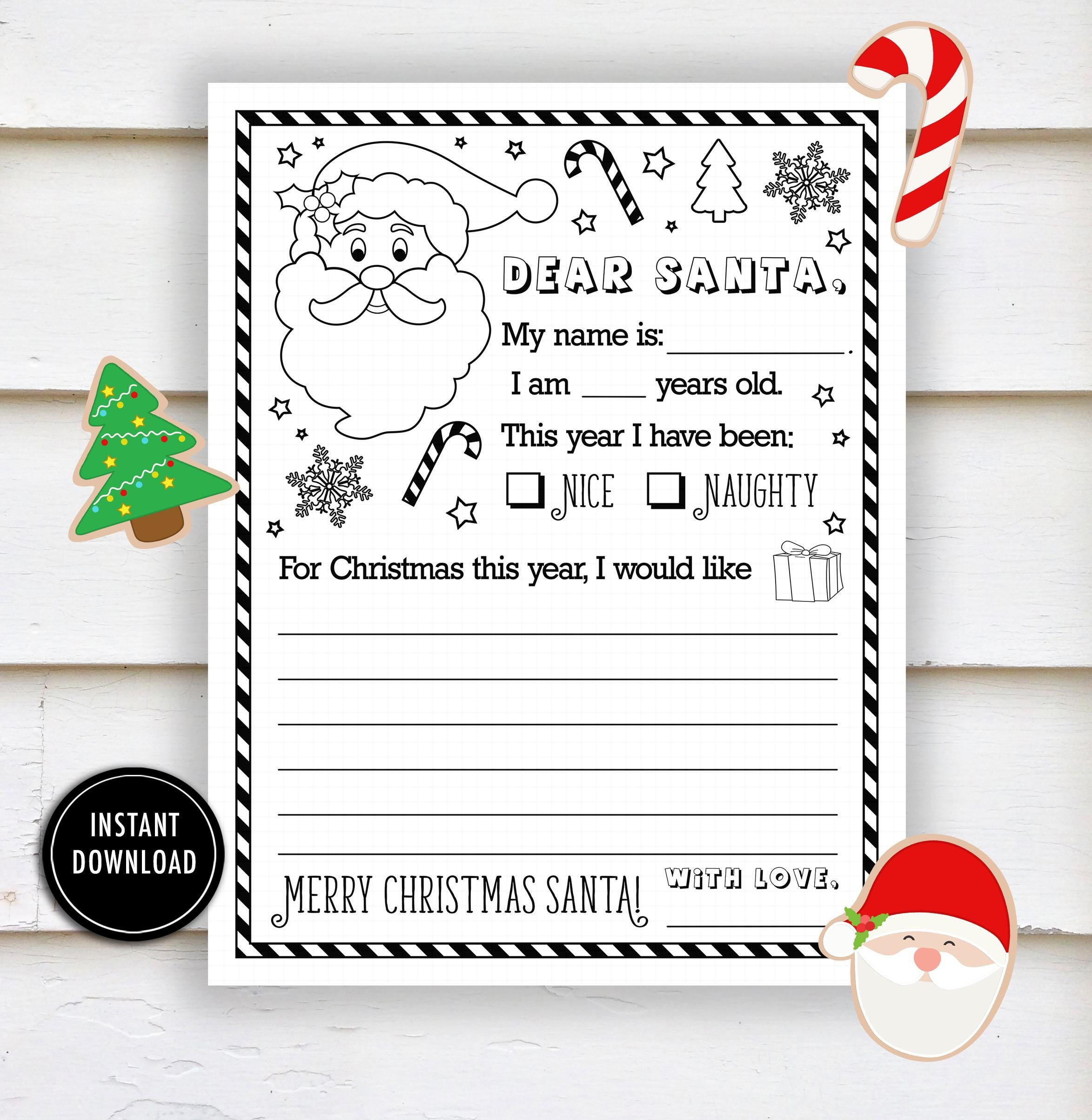 Letter to Santa Printable - 