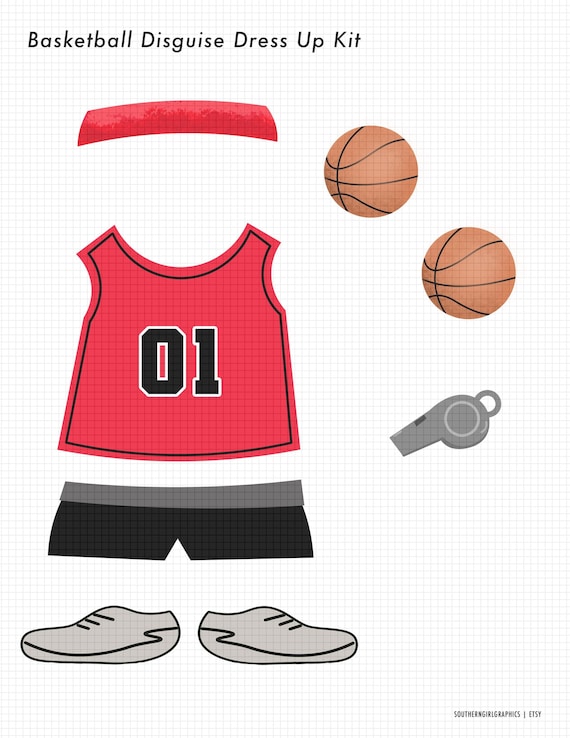 Turkey Disguise Clip Art - Red Basketball turkey, basketball player  disguise, basketball clip art, basketball clothes, basketball jersey