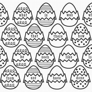 Sight Words Practice Easter Printable - "sight WORD Hunt" Sight Word ...