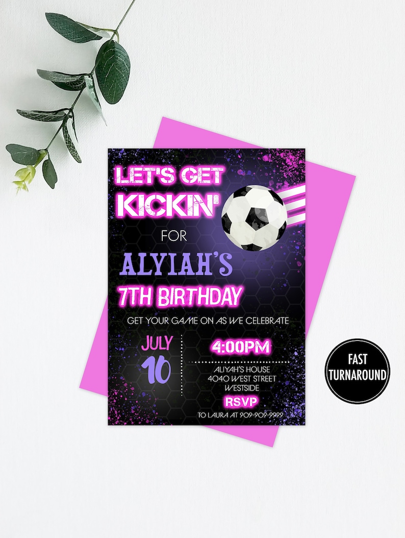 Soccer Birthday Invitation Printable: soccer - Etsy