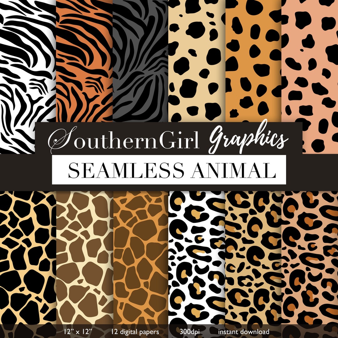 Animal Pattern Digital Paper: 