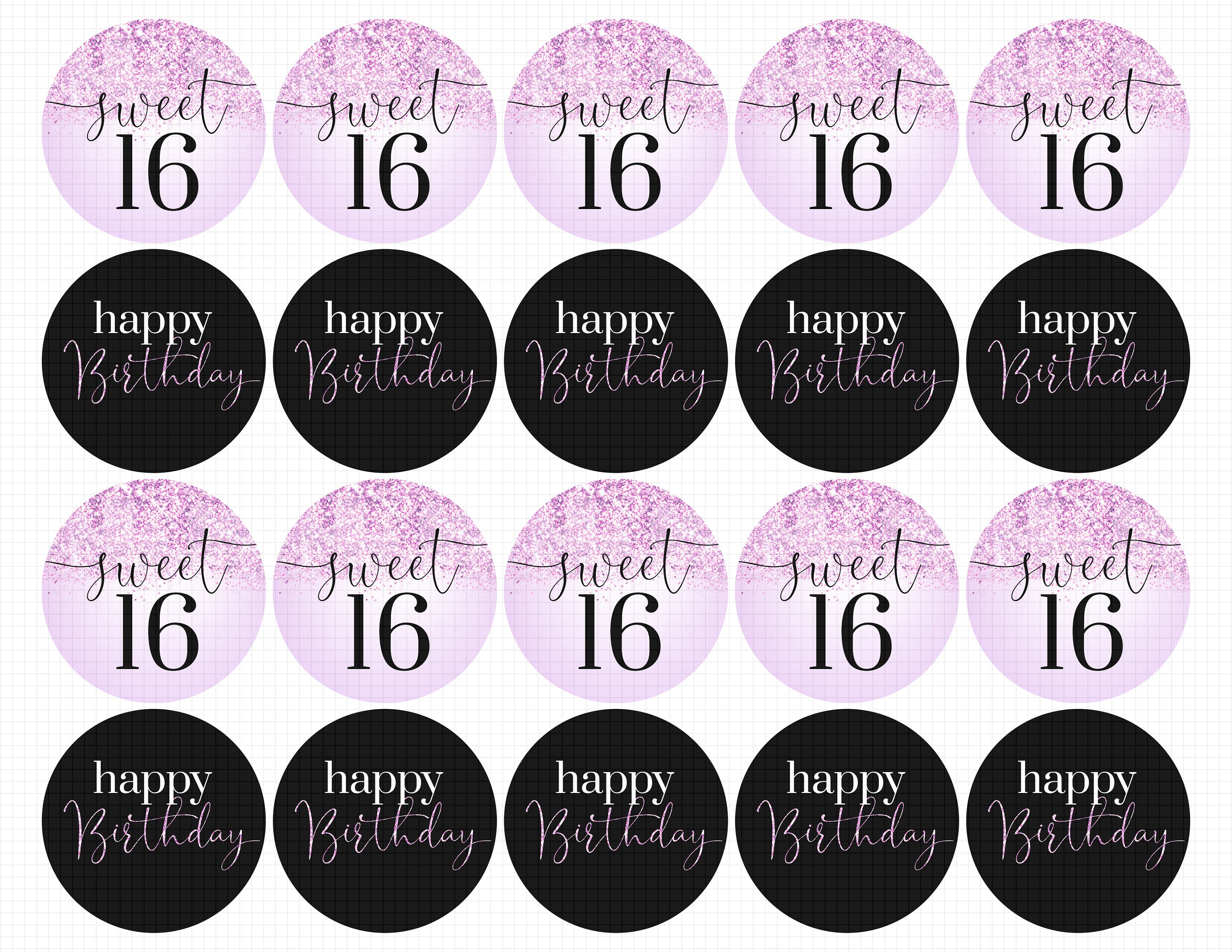 3 pezzi Happy 16th Cake Topper Oro Rosa Glitter Numero 16 Dolci Decorazioni per Torte 16th Compleanno Decorazioni per Torte a 16 anni 16th Birthday Wedding Anniversary Party Supplies