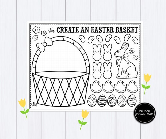 Kids Easter Craft Printable  easter EGG Coloring