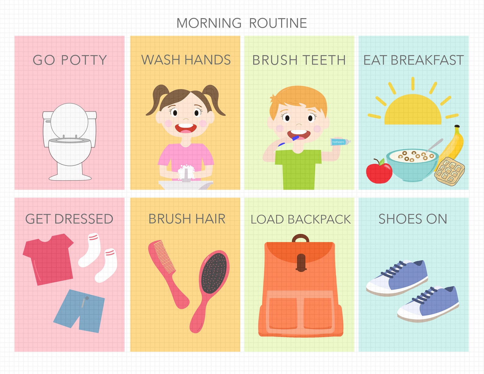 Kids Daily Schedule Printable: daily SCHEDULE | Etsy