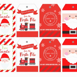 Santa Gift Tag Printable: from SANTA Tag From the North Pole, Santa's ...