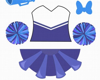 Cheerleader Turkey Disguise Printable: Thanksgiving Coloring Activity (PDF File), blue, pom poms, cheer