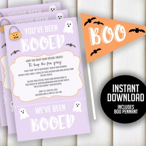 You&#39;ve Been Booed Kit Printable (Download)- &quot;BOO SIGN&quot; boo, booed!, you&#39;ve been booed, halloween kit, boo poem, instructions, kit