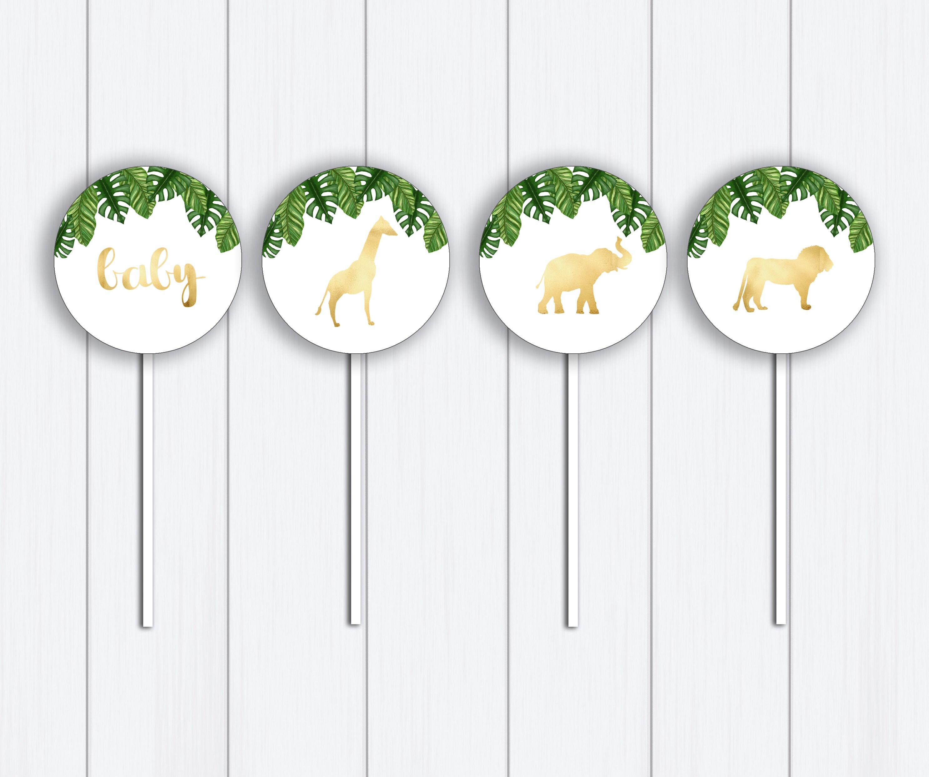 Safari Cupcake Toppers: safari CUPCAKE Topper - Etsy