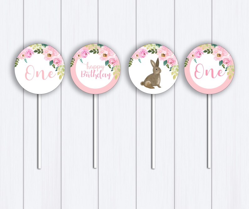 Some Bunny Cupcake Toppers Printable bunny CUPCAKE Etsy