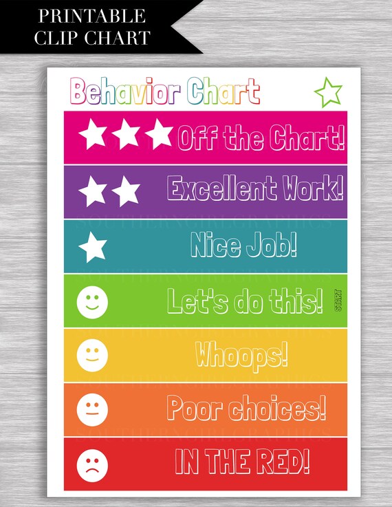 Behavior Clip Chart Printables