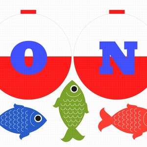 Ofishally One Banner Printable Digital Download: "bobber Banner" Banner ...