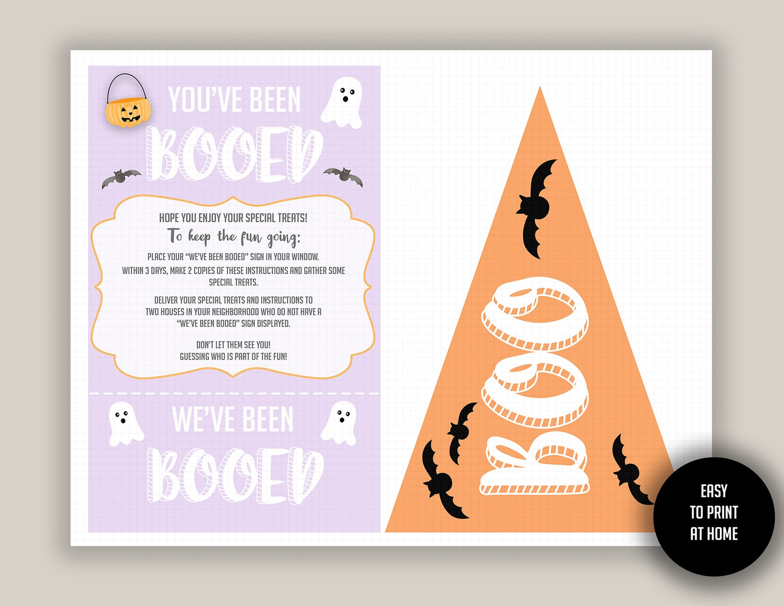 You've Been Booed Kit Printable (download)- "boo Sign" Boo, Booed!, You ...