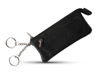 Safekeepers Leather Key Case – Key Bag – Extra Long Black