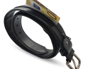 Safekeepers Moneybelt - Money Belt - Money Pouch - Money Belt - Leather Money Belt - Black and Brown