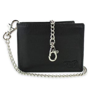 SAFEKEEPERS Portemonnee heren - Biker Wallet - Portefeuille heren - Safe  - portemonnee met ketting - Rfid wallet - Billfold model - Leer