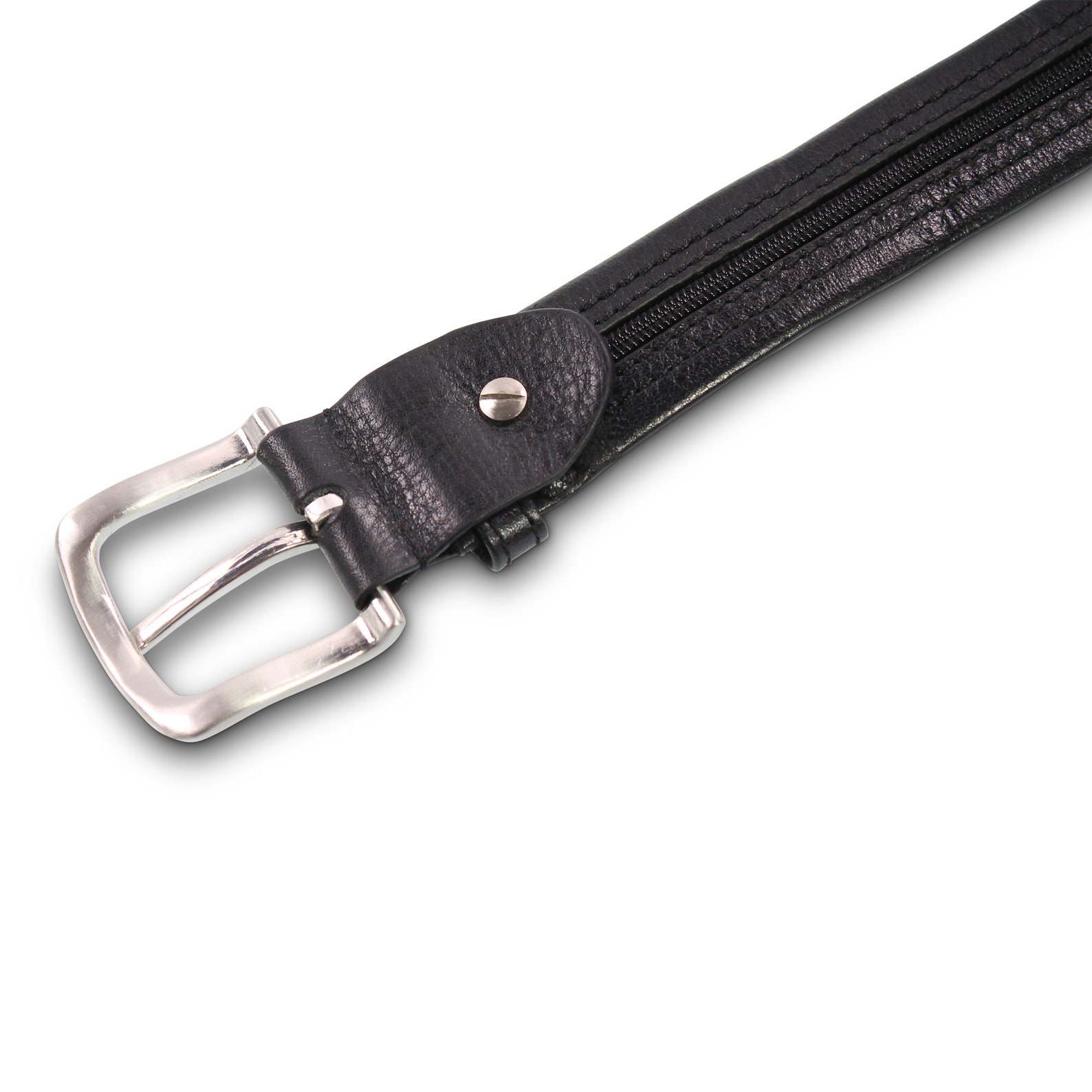 Leather Money Belt Moneybelt Belt with Zipper Etsy