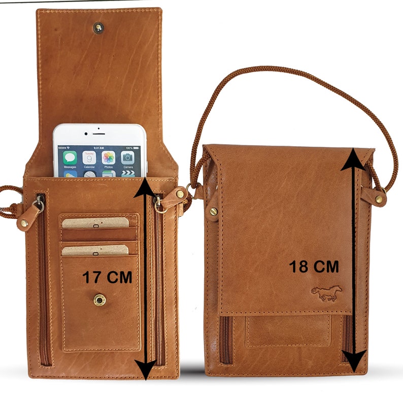 Pochette Tour De Cou Safekeepers - Protection RFID En Cuir Pour Passeport, Argent Et Smartphone - Noir