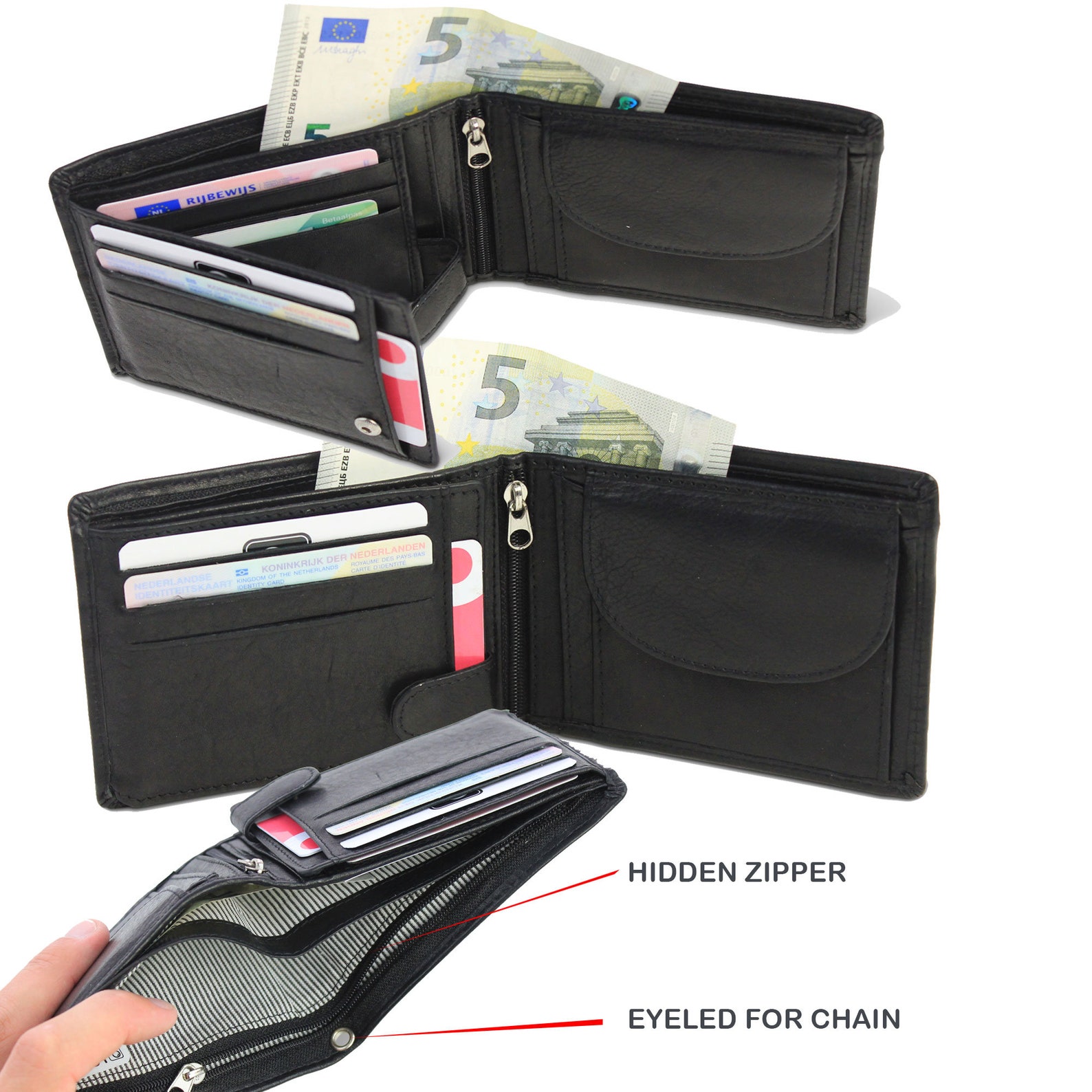 Leather Men's Wallet with GPS Bluetooth Tracker Etsy