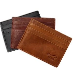Leather Card Holder - Credit Card Holder - 6 Cards