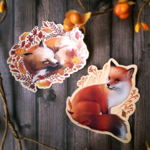 Autumn Fox Vinyl Sticker Fall
