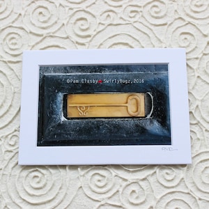 Gold Key, 5x7 matted print, 4x6 photo print in 5x7 mat, room art,  Greece, Santorini