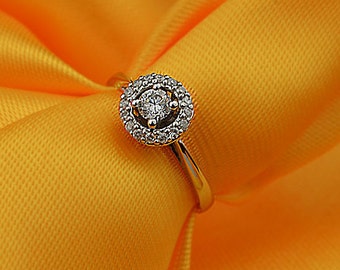 18k White Gold Diamond Engagement Ring Wedding Ring Diamond Ring