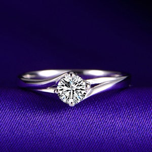 18 k Weissgold Diamant Ring Band Engagement Hochzeit Geburtstag Jubiläum Valentinstag