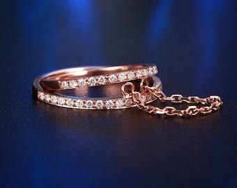 Symbolem diament pół 18k pierścionek pierścień diament obrączkę Ring urodziny valentine