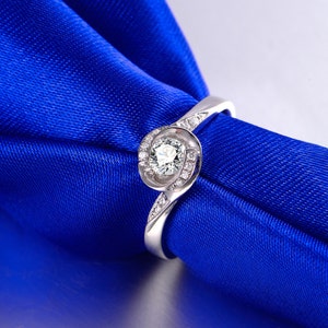 18 k Weissgold Diamant Ring Band Engagement Hochzeit Geburtstag Jubiläum Valentinstag