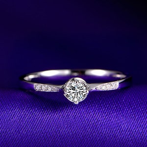 18 k Weißgold Diamant Ring Band Engagement Hochzeit Geburtstag Jahrestag Valentinstag