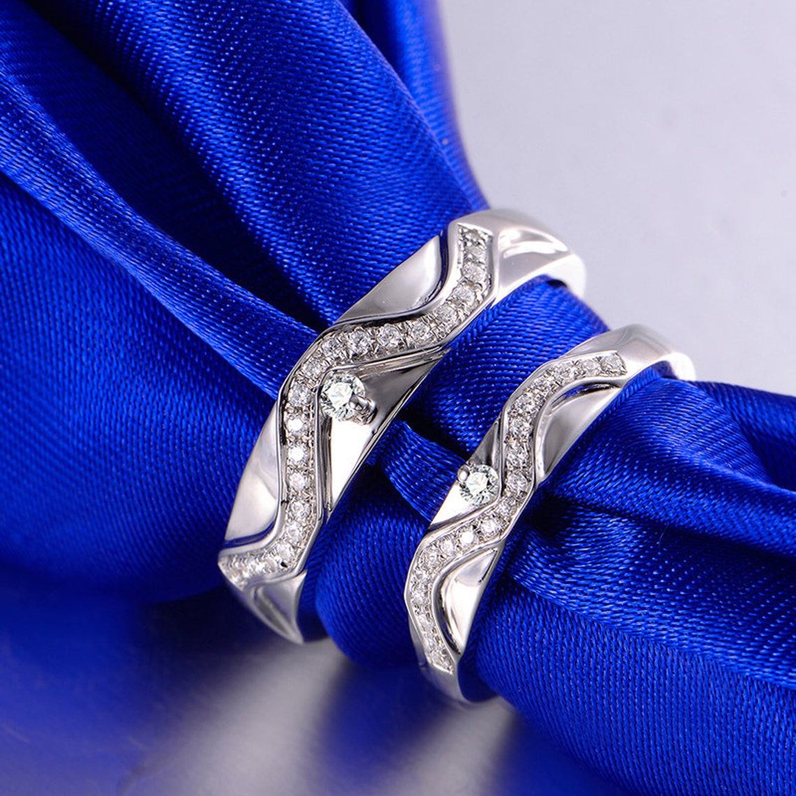 Wedding Bands His and Hers Set Couple Ring Set Matching Ring Etsy Canada